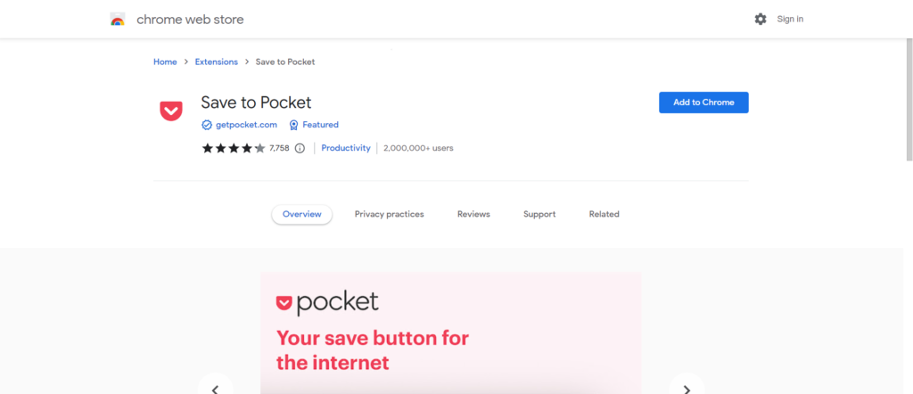 Pocket Chrome Extension