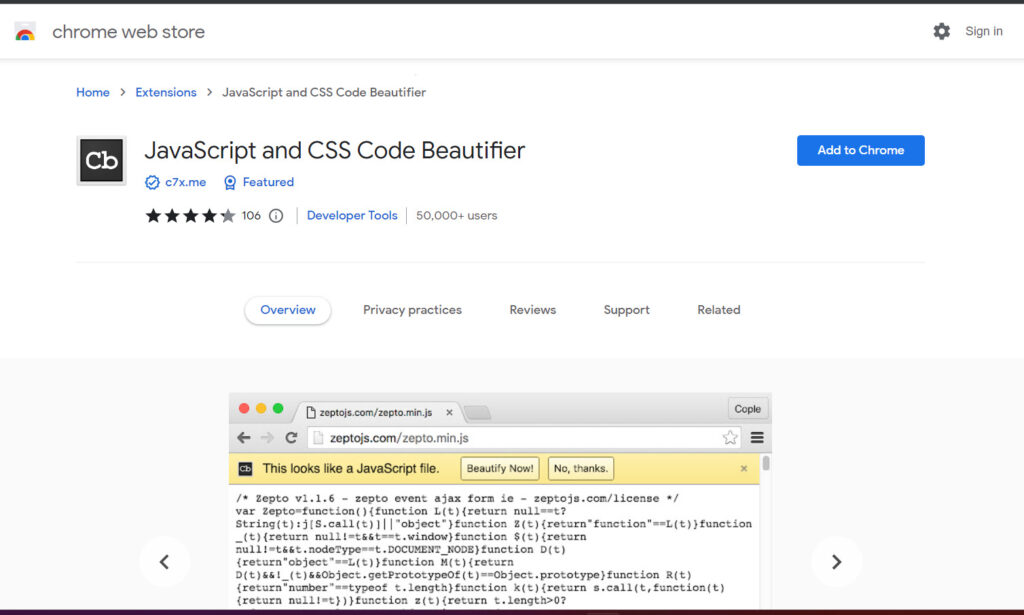 JavaScript and CSS Code Beautifier