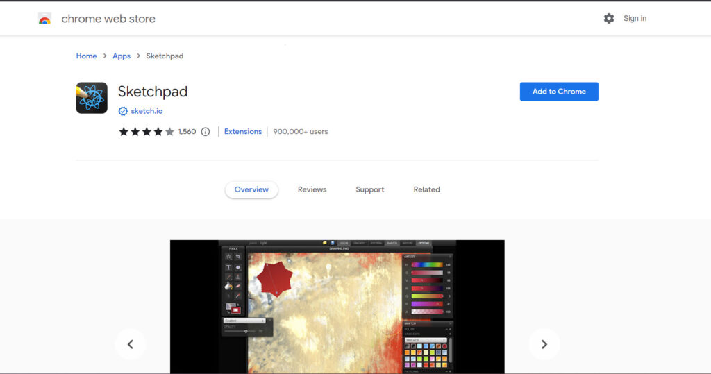 Sketchpad Chrome Extension