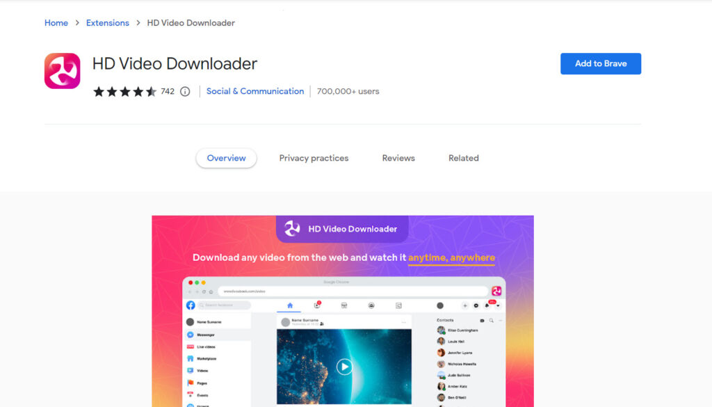 HD Video Downloader Chrome Extension