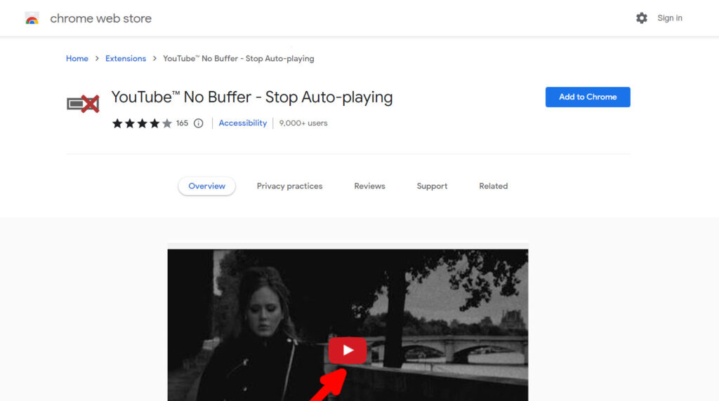 YouTube™ No Buffer Stop Auto playing